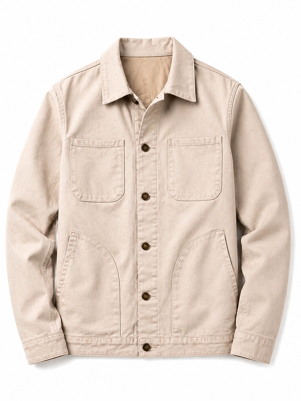 Men's Classic Canvas Jacket - Beige